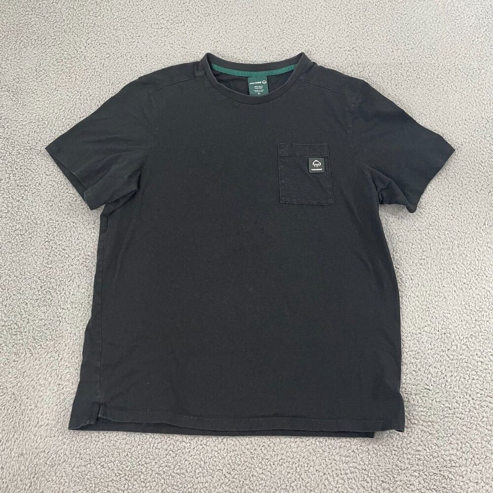 Wolverine Shirt Mens Extra‎ Large Black Short Sleeve Workwear Pocket Tee